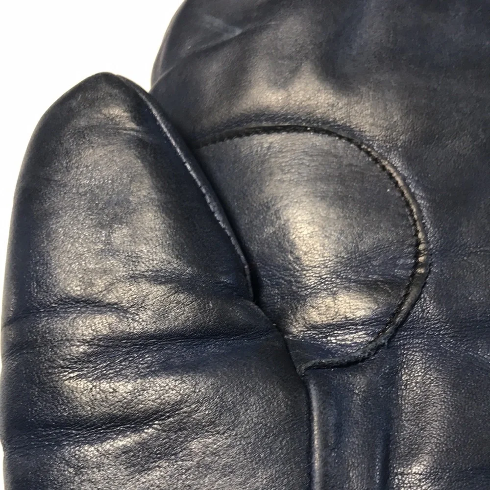 Dorsons Sports Vintage Blue Leather Insulated Snow Ski Winter Mittens